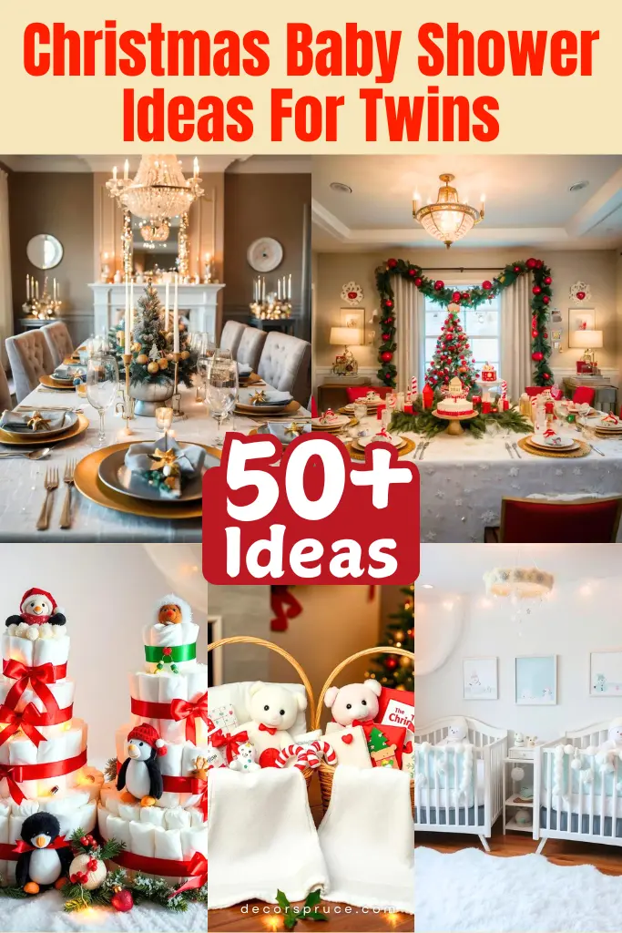 50+ Christmas Baby Shower Ideas For Twins