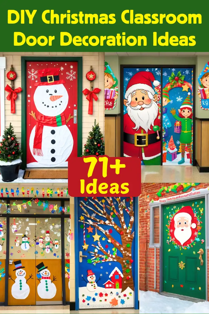 71+ DIY Christmas Classroom Door Decoration Ideas