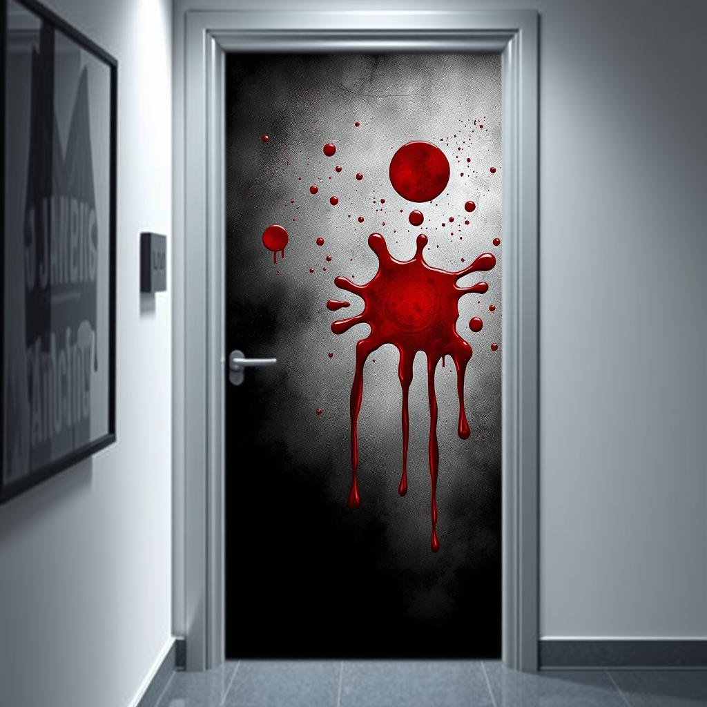 Bloody vinyl door sticker