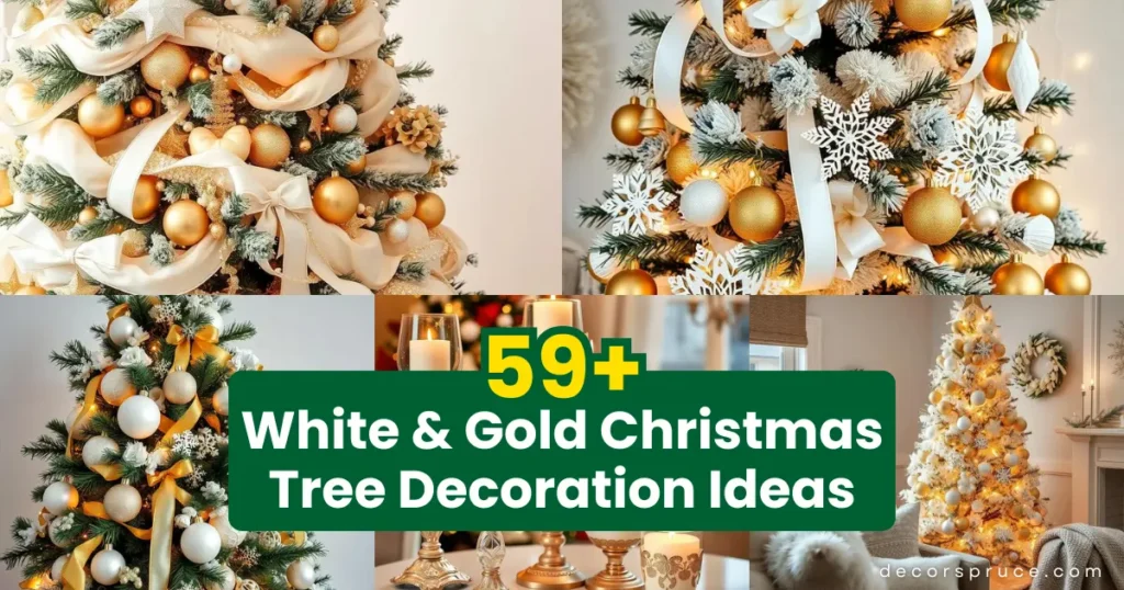 White & Gold Christmas Tree Decoration Ideas