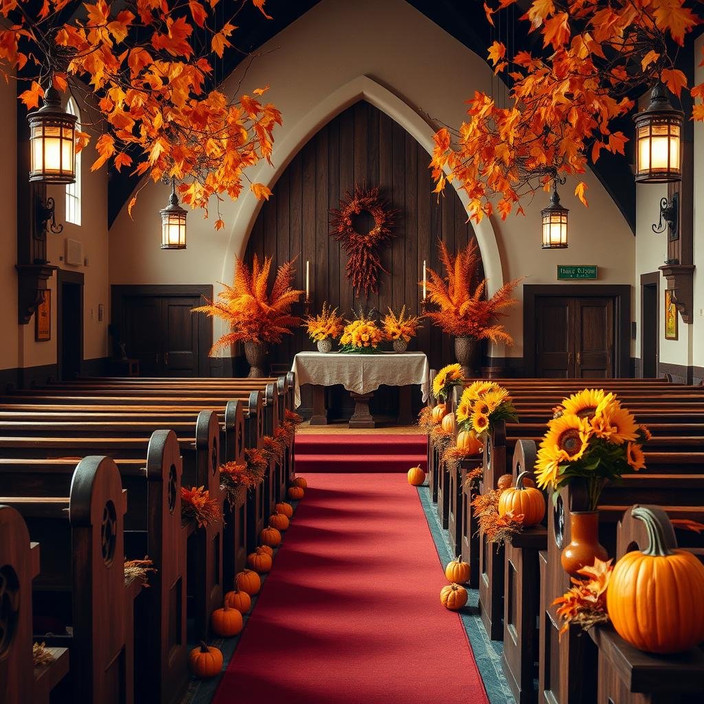 autumn church decor