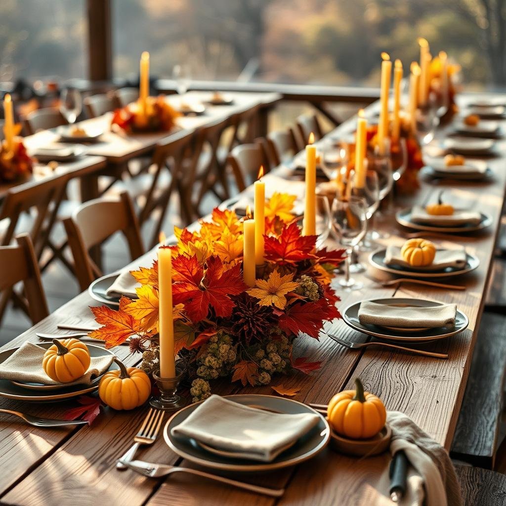 autumn nature table settings