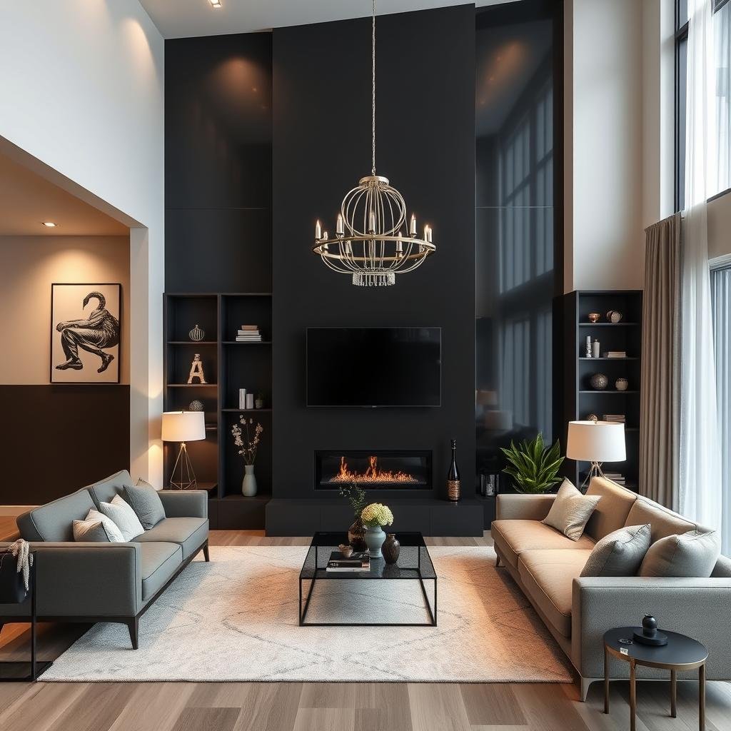 black accent walls