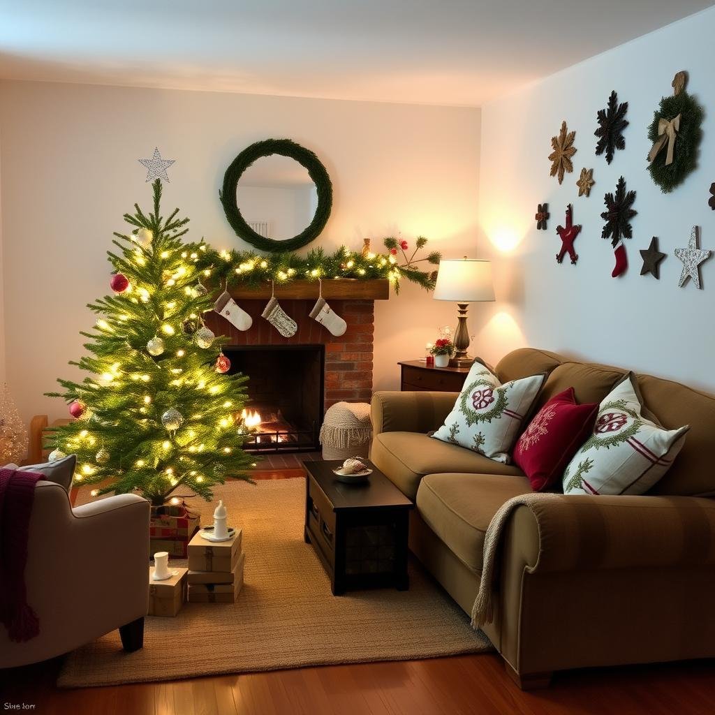 budget-friendly christmas living room