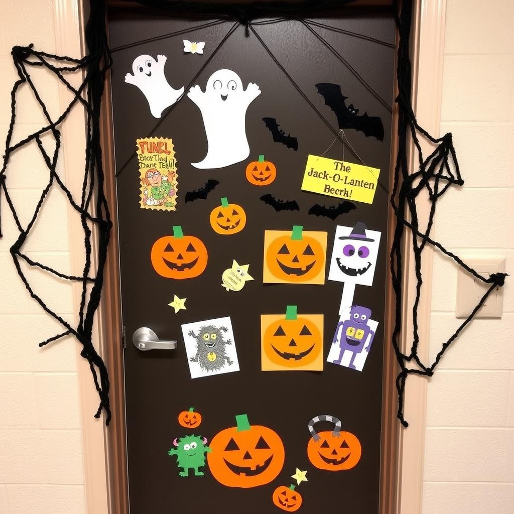 budget-friendly halloween door ideas