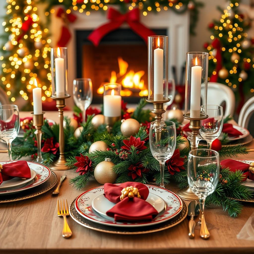 christmas day table setting inspiration