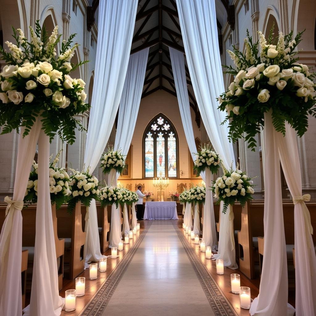 church aisle decorations