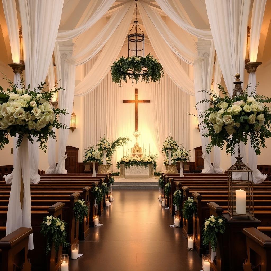 church decorations ideas for wedding