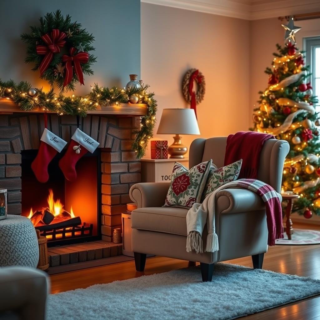 cozy christmas living room