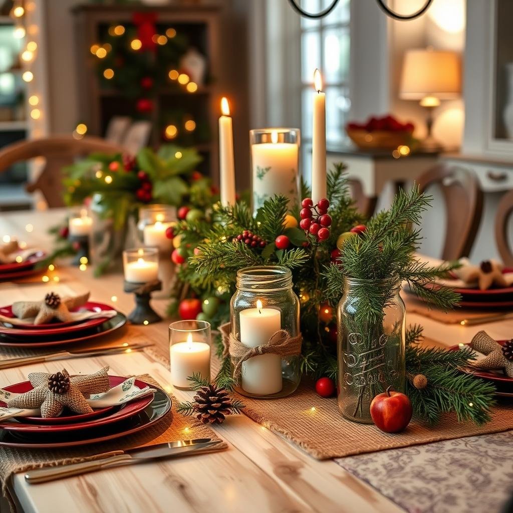 diy christmas table setting