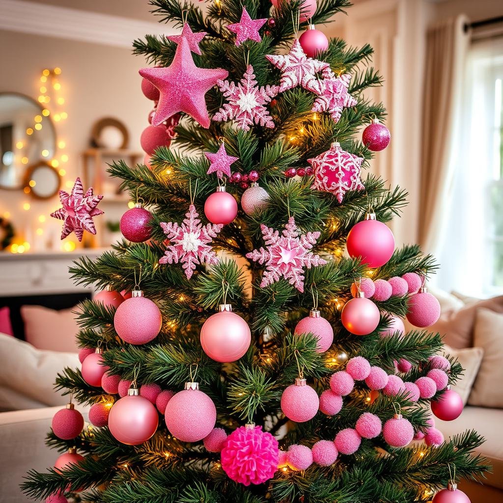 diy pink christmas decorations