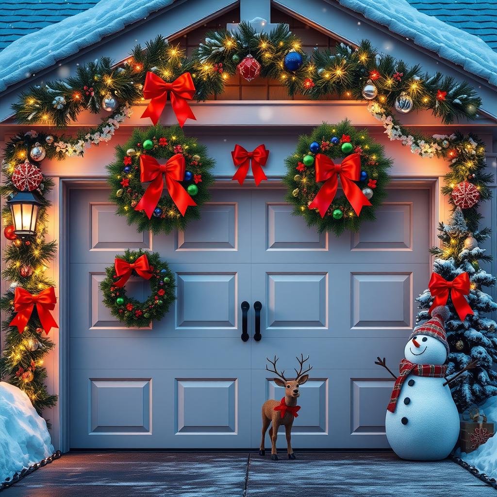 festive garage decor