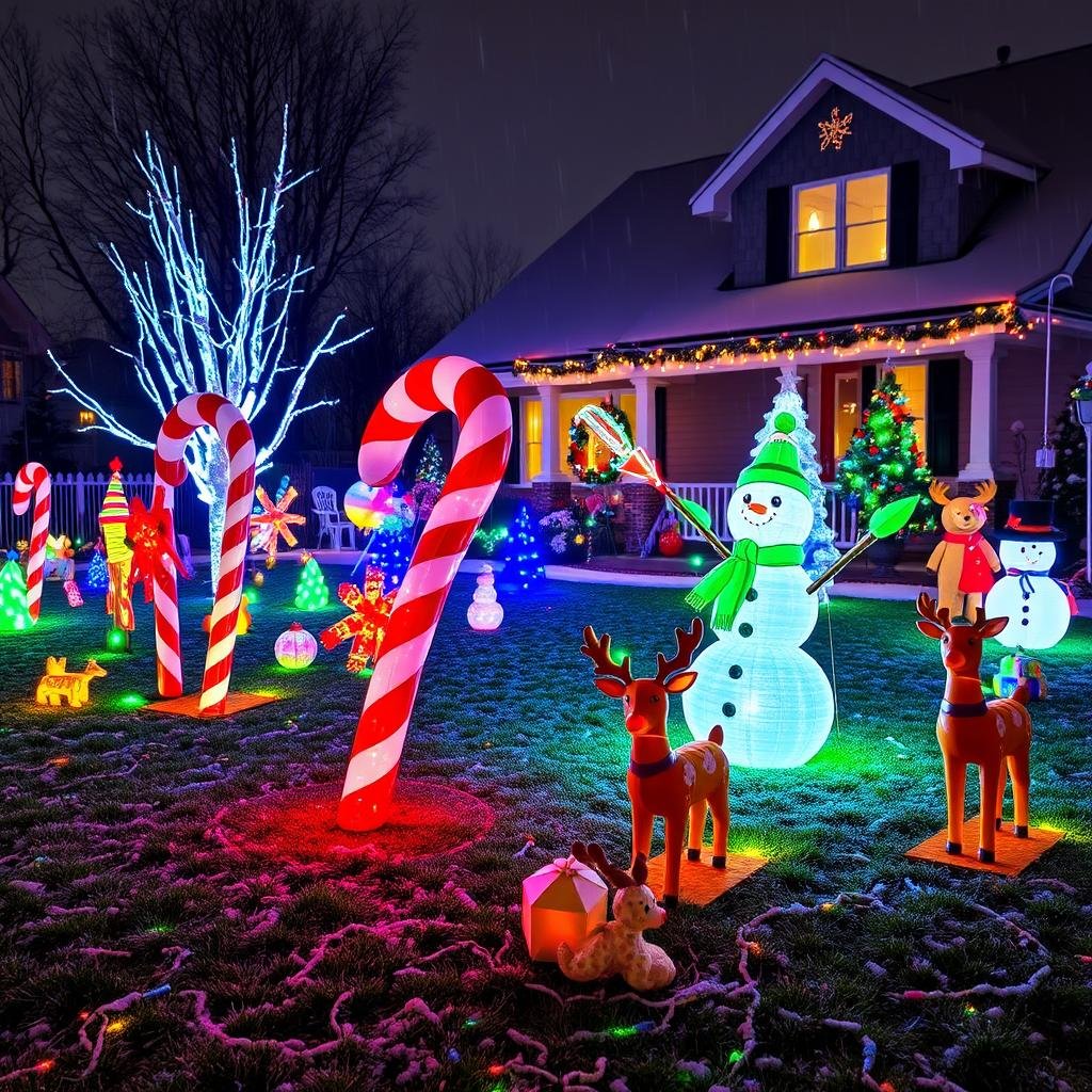 festive lawn ornaments