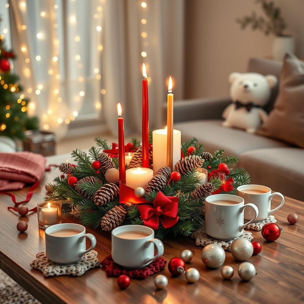 functional and festive christmas coffee table decor