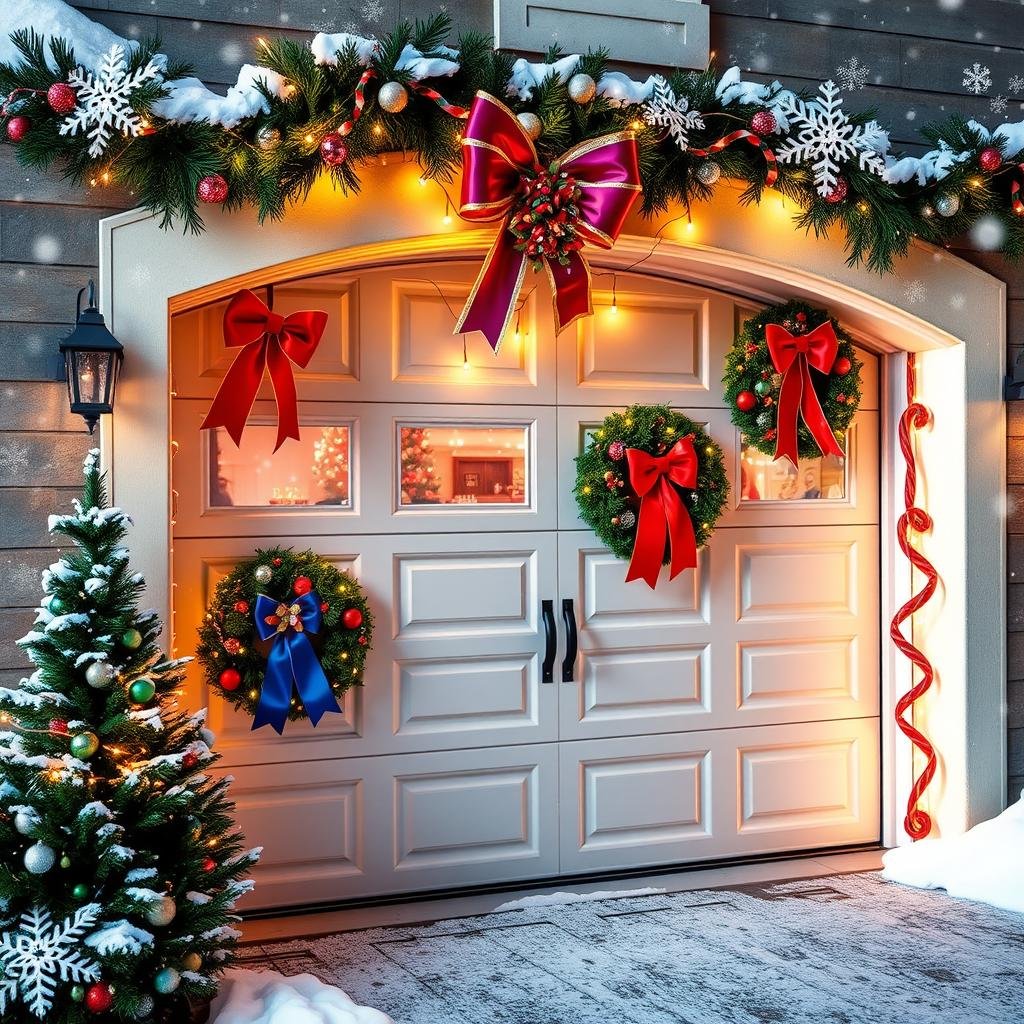 garage door christmas decorations