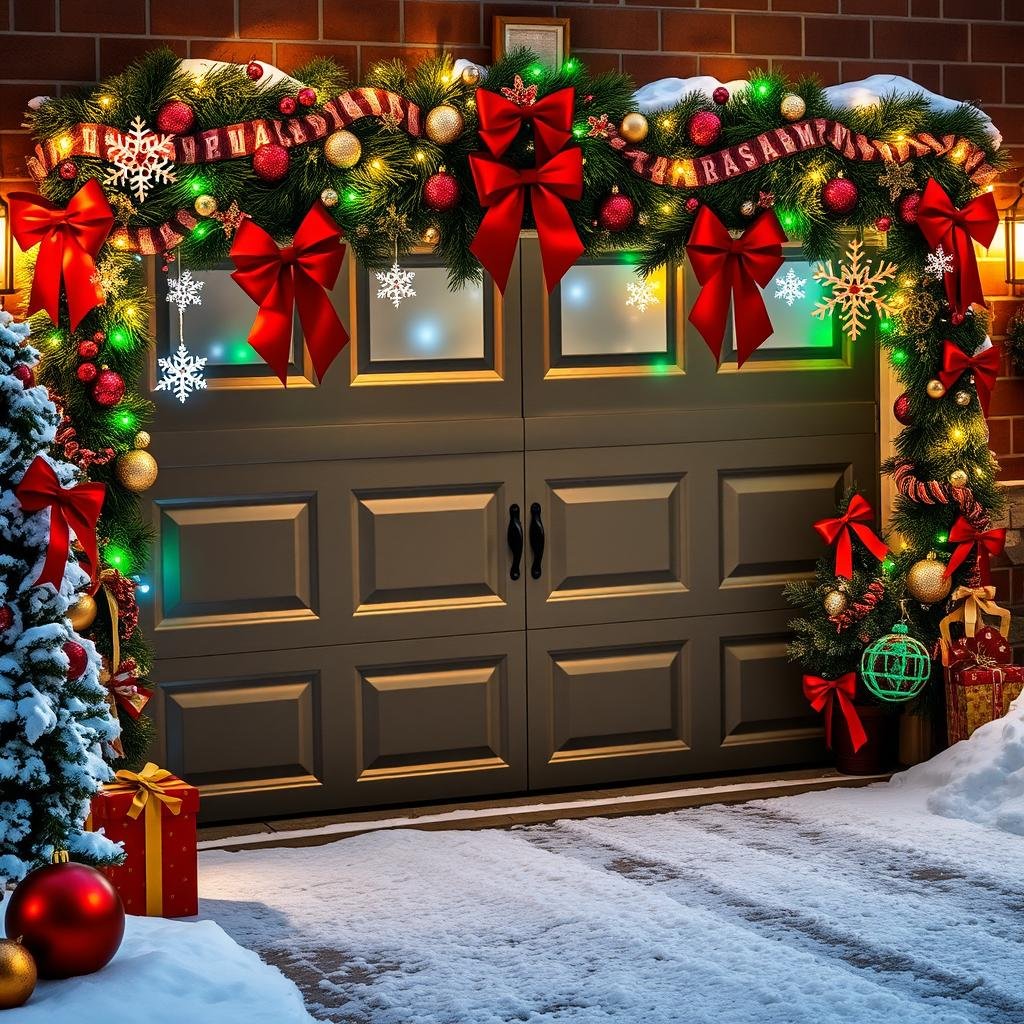 garage door christmas decorations diy