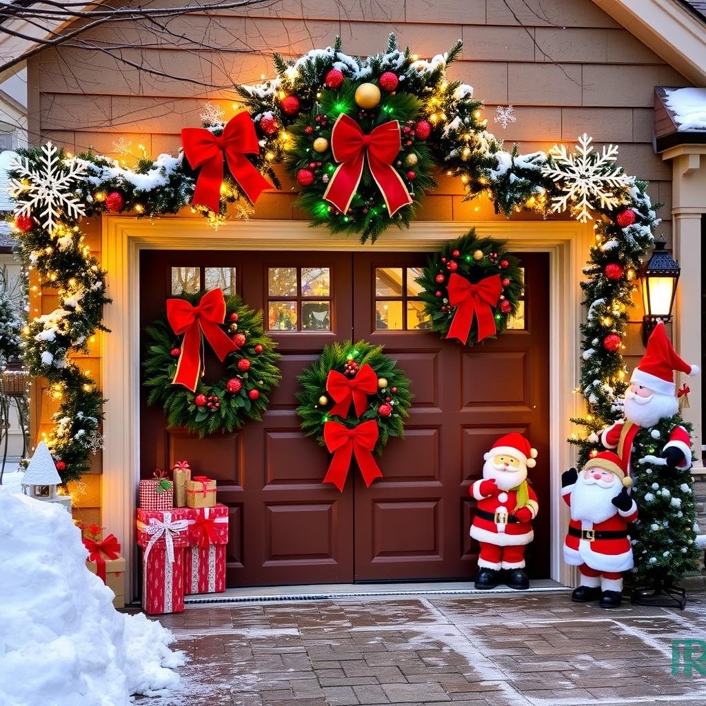 garage door christmas decorations ideas