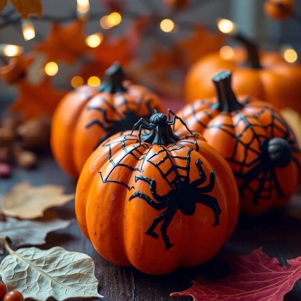 mini spider pumpkins