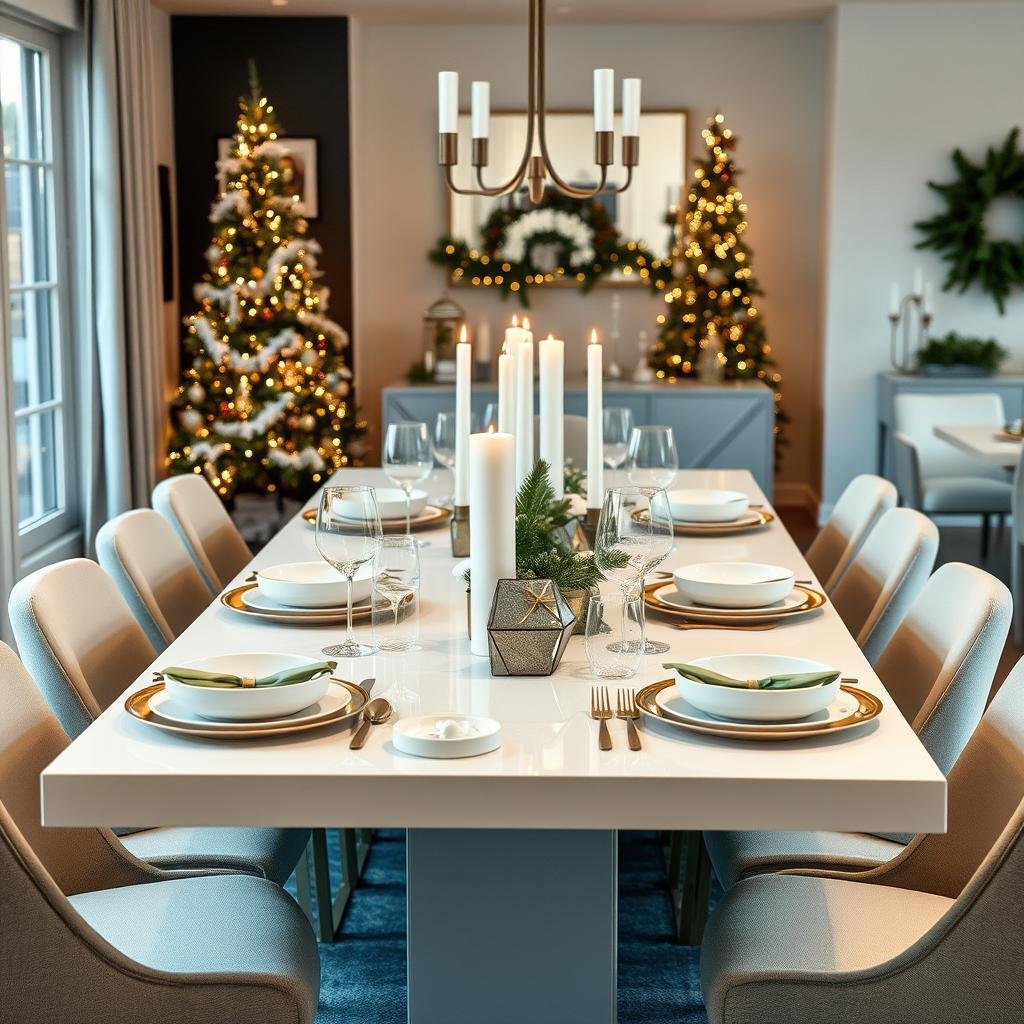 modern christmas table