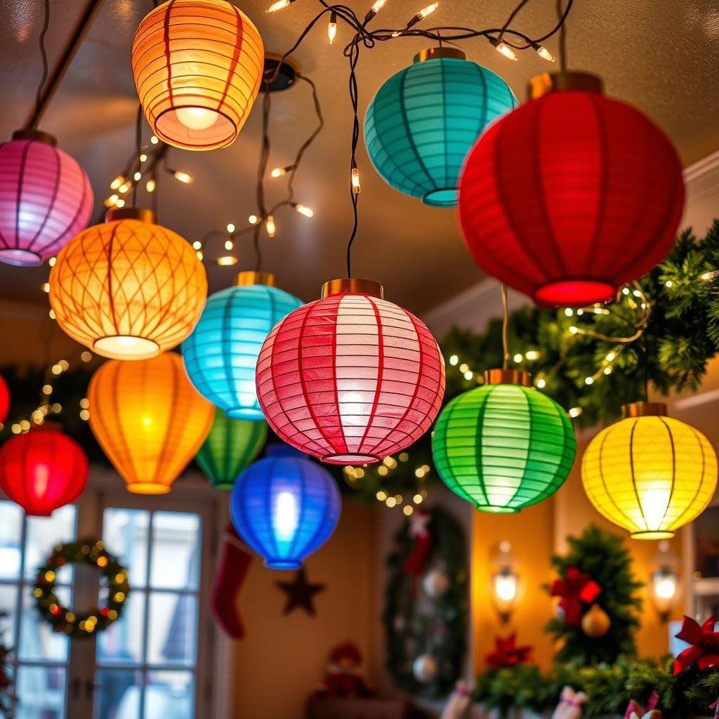 paper lantern christmas decor