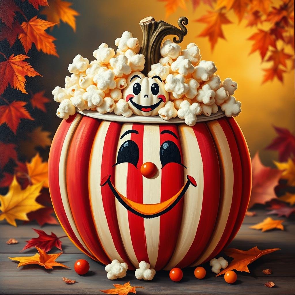 popcorn pumpkin painting