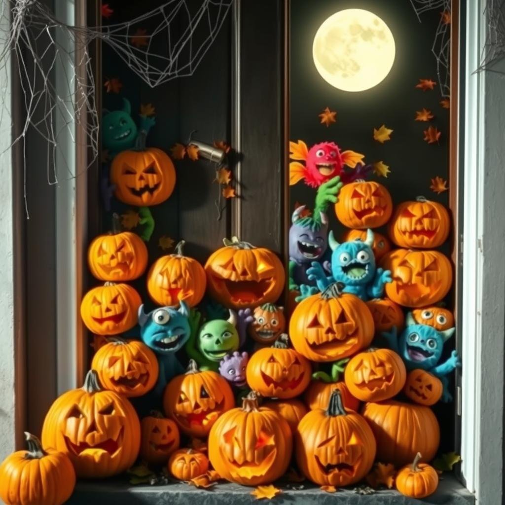 pumpkin door art