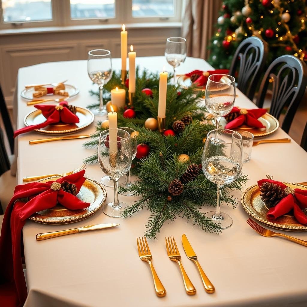 quick christmas table decorations