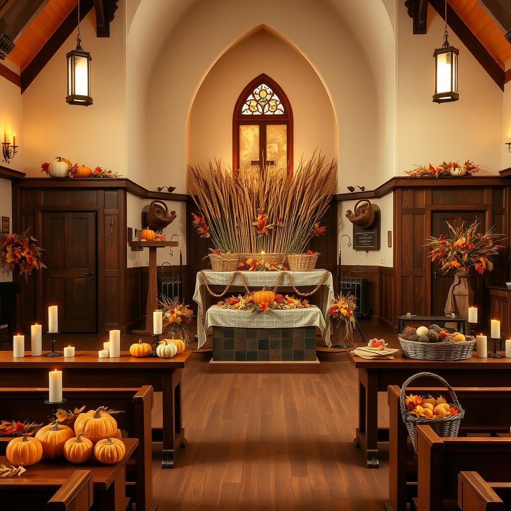 simple church decoration ideas for thanksgiving