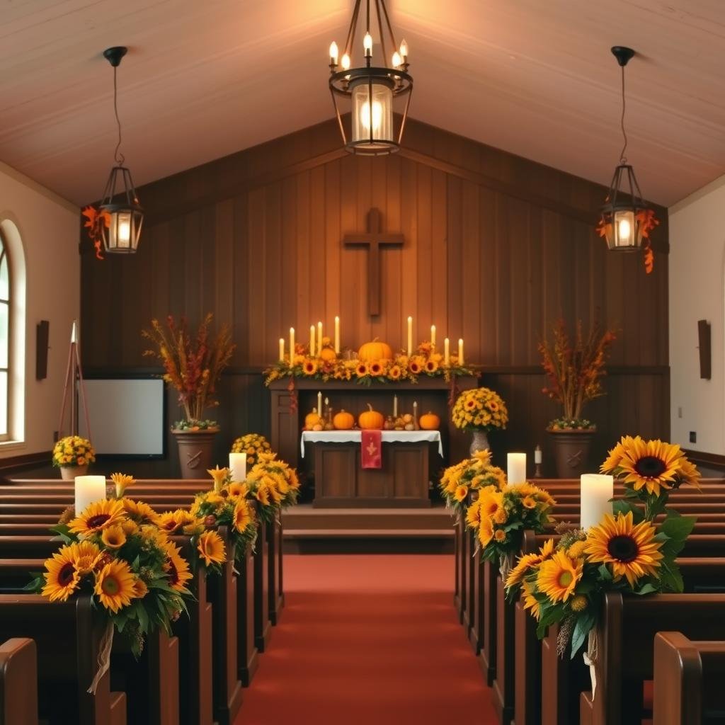 simple church decoration ideas for thanksgiving