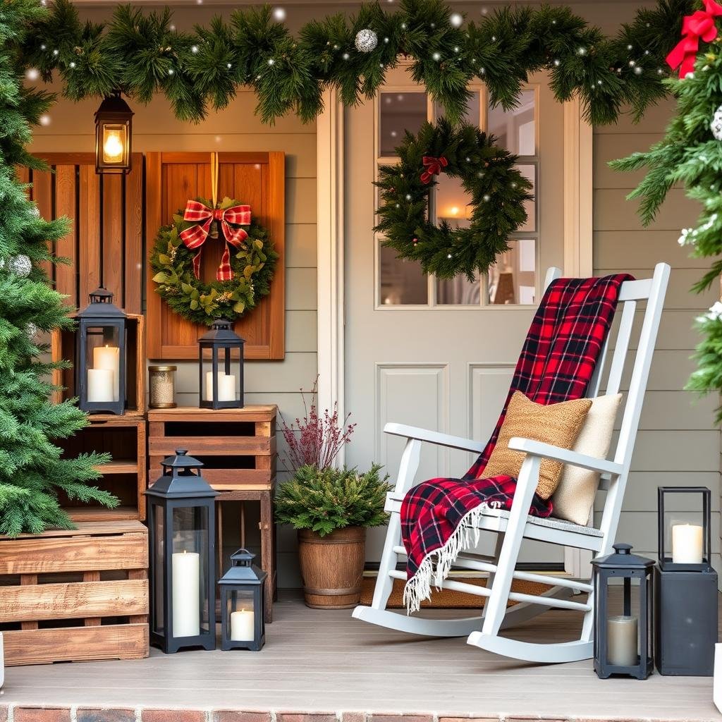 simple front porch christmas decorating ideas