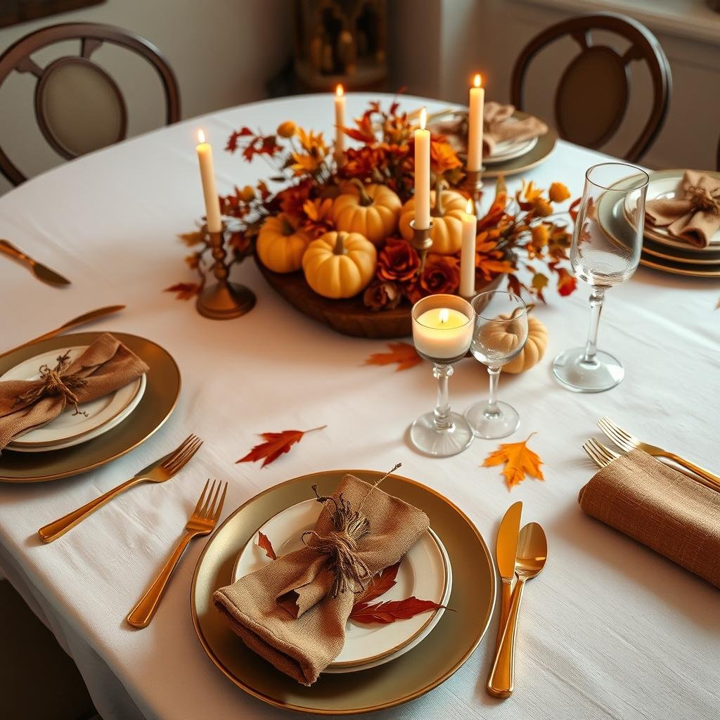 simple thanksgiving dinner table decorations