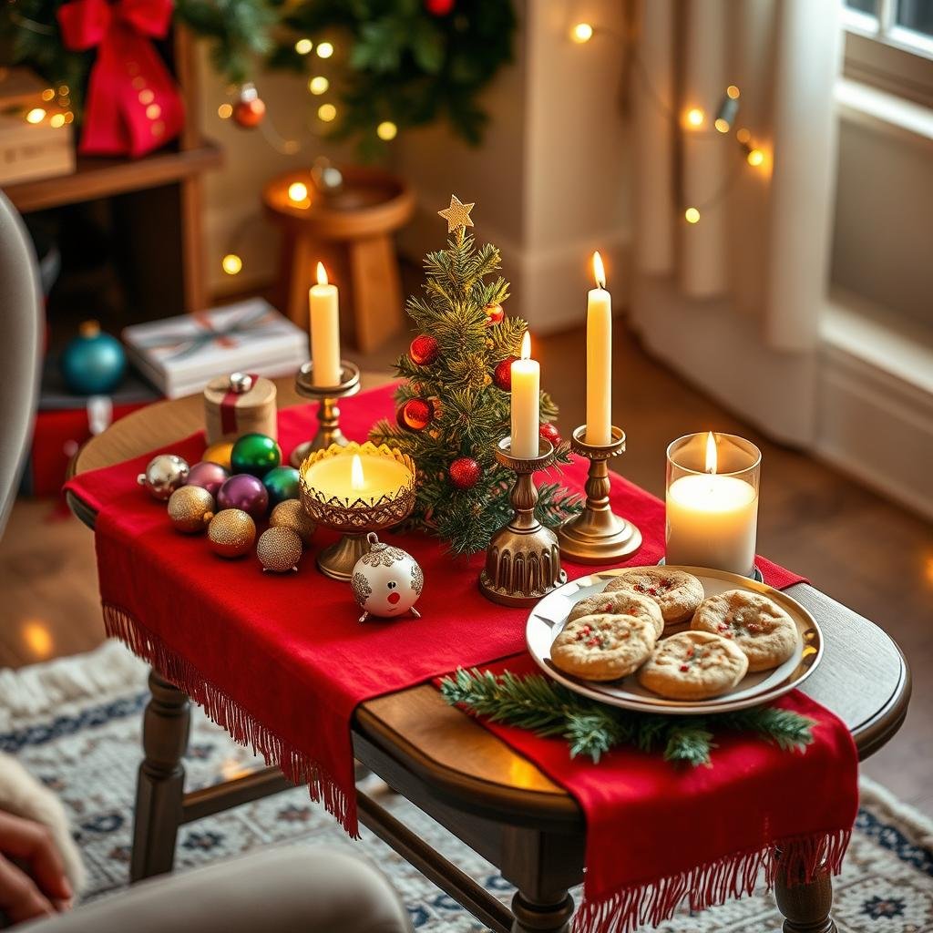 small coffee table christmas decor ideas