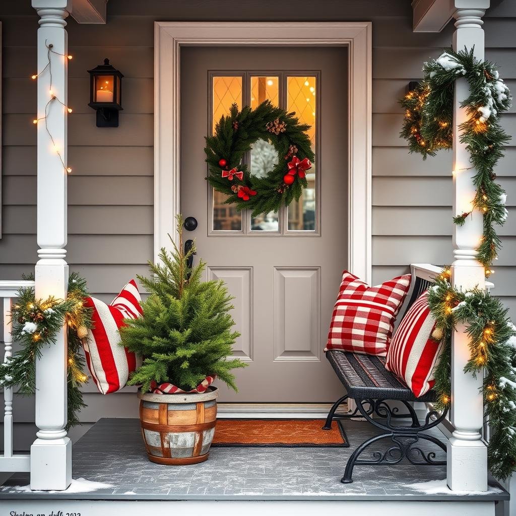 small front porch christmas decorating ideas