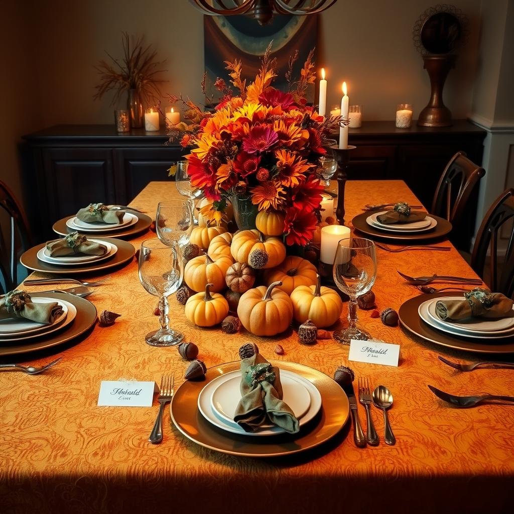 thanksgiving dinner table decor ideas