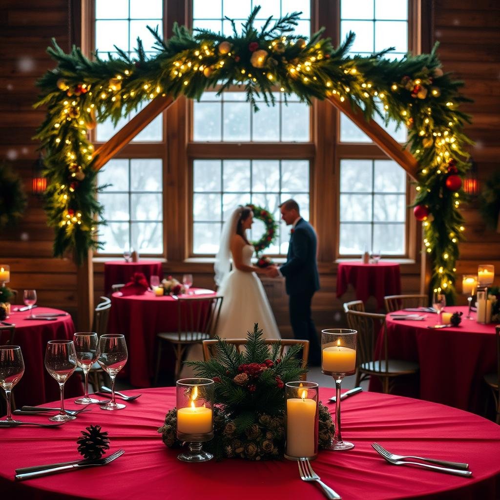 thrifty christmas wedding celebration