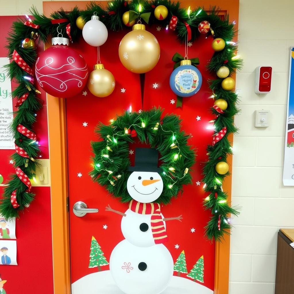 unique and creative christmas door decor