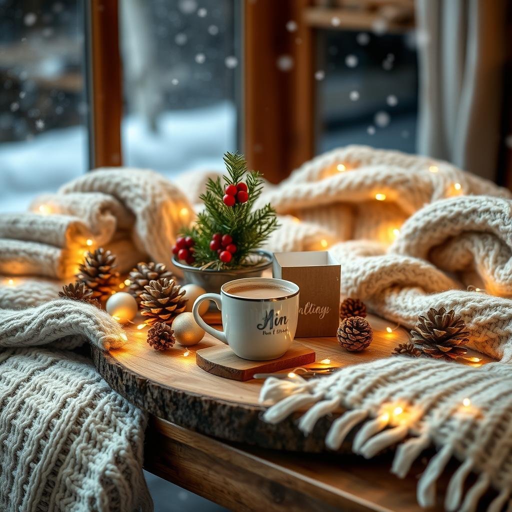 winter coffee table decor