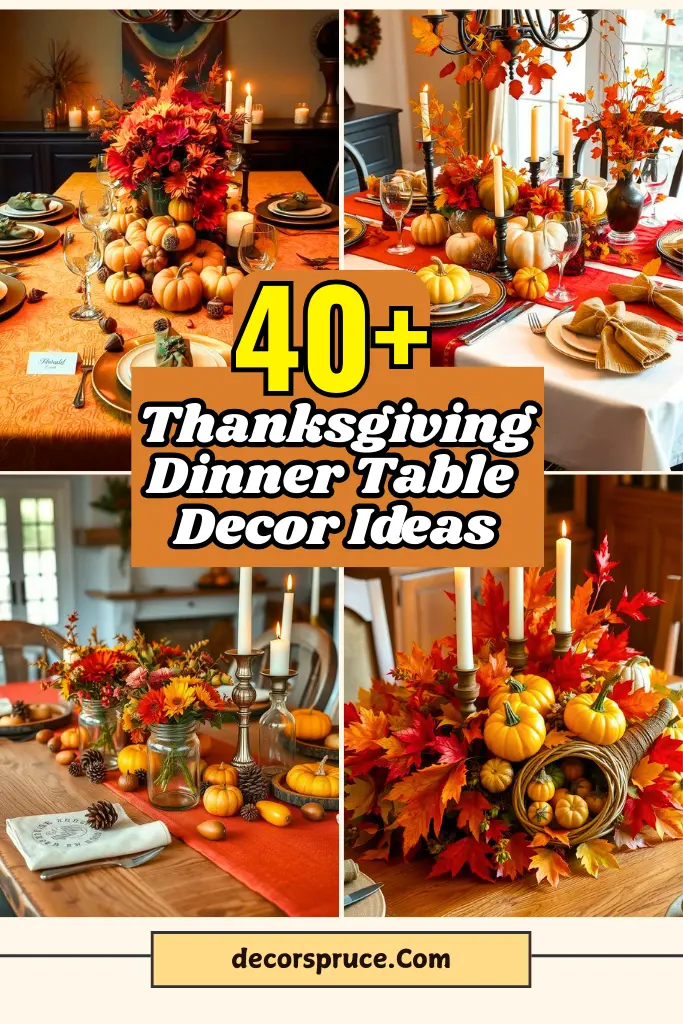 40+ Festive Thanksgiving Dinner Table Decor Ideas