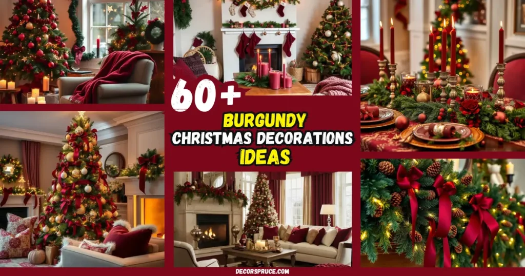 Burgundy Christmas Decorations Ideas