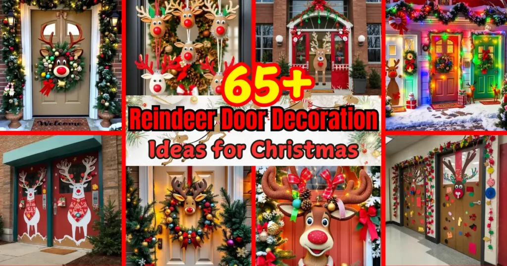 50 Festive Reindeer Door Decoration Ideas for Christmas