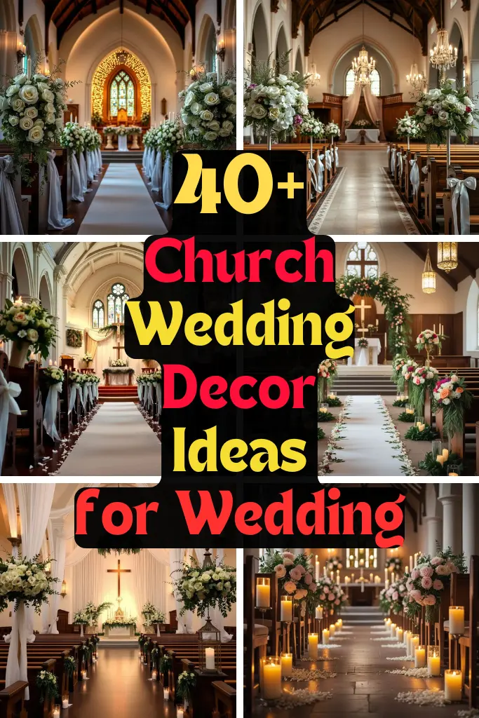 40+ Elegant Church Wedding Decor Ideas for Wedding