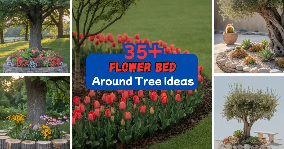 Flower Bed Around Tree Ideas